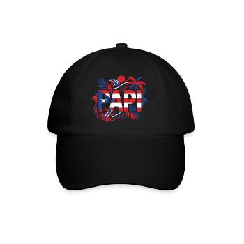 Papi Porto Rico Drapeau Grenouille Tropiques - Casquette classique - noir/noir - Devant