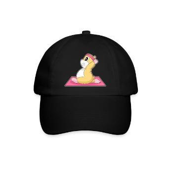 Hamster Yoga Fitness Gymnastics - Baseball Cap - black/black - Front