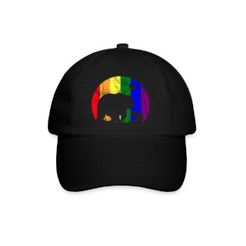 LGBT Gay Pride Proud Mama Bear - Baseball Cap - black/black - Front