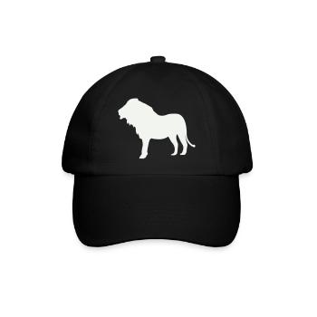 Silhouette de Lion au clair de lune - Casquette classique - noir/noir - Devant
