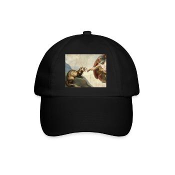 Le mème du furet bat le furet de la main de Dieu - Casquette classique - noir/noir - Devant