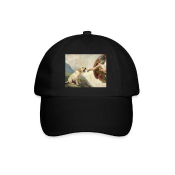 Mème de chien Dieu main Labrador Chiens - Casquette classique - noir/noir - Devant