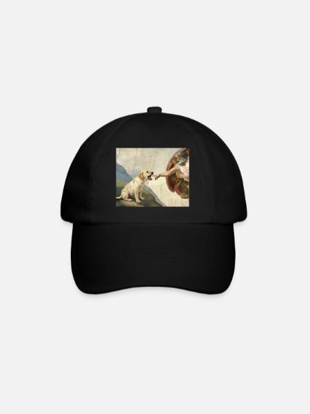 Hund Gottes Hand Labrador Hunde meme - Baseballkappe - Schwarz/Schwarz
