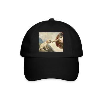 Dog God Hand Labrador Dogs meme - Baseball Cap - black/black - Front