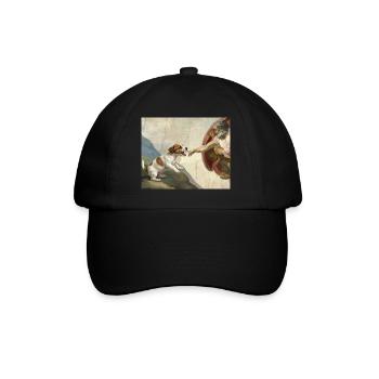 Dog God Hand Beagle Dog meme - Baseball Cap - black/black - Front