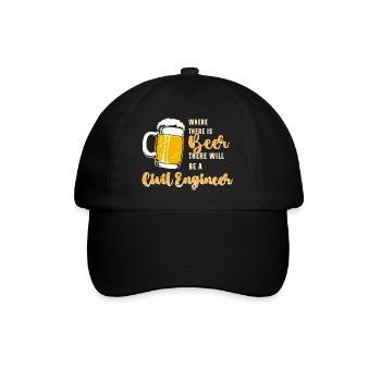 Ingénieur civil sur chantier de construction - Casquette classique - noir/noir - Devant