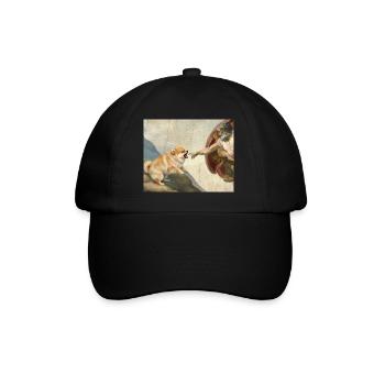 Mème du chien God God Hand Pomeranian Dog - Casquette classique - noir/noir - Devant