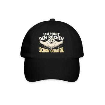 Ich Habe Den Rochen Schon Gebraten - Baseballkappe - Schwarz/Schwarz - Vorne