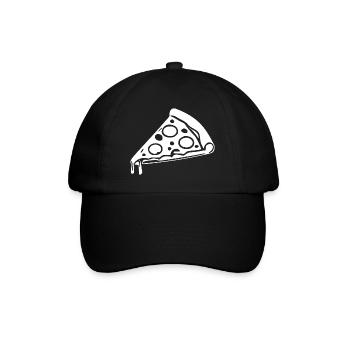 Pizzeria cadeau de tranches de pizza - Casquette classique - noir/noir - Devant
