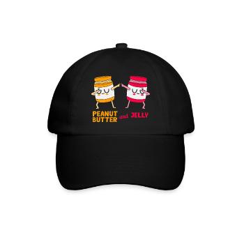 Peanut butter - Baseball Cap - black/black - Front