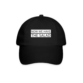 Jetzt haben wir den Salat | lustige Sprüche - Baseballkappe - Schwarz/Schwarz - Vorne