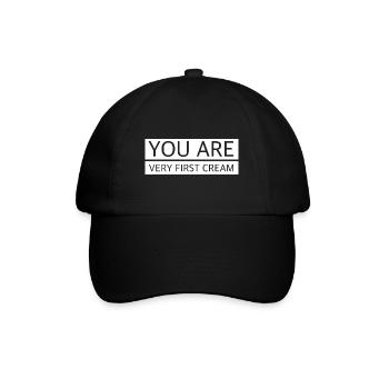 Du bist aller erste Sahne | lustige Sprüche - Baseballkappe - Schwarz/Schwarz - Vorne
