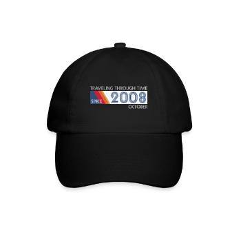 Drôle de voyage dans le temps anniversaire Design octobre 2008 - Casquette classique - noir/noir - Devant