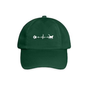 Katze Katzenhaar Mietzekatze Katzenleben Samtpfote - Baseballkappe - Flaschengrün - Vorne