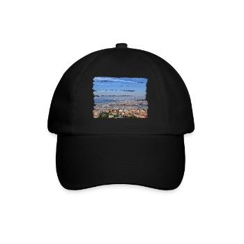 View over the port city of Marseille - Baseball Cap - black/black - Front