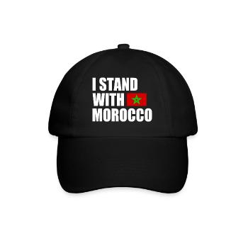I stand with morocco maroc - Casquette classique - noir/noir - Devant