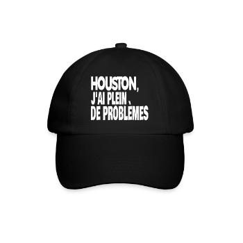 houston j'ai plein de problèmes - Casquette classique - noir/noir - Devant
