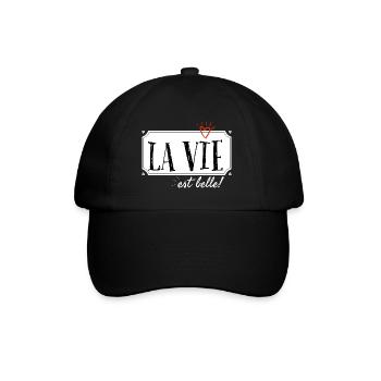 La vie est belle. - Casquette classique - noir/noir - Devant