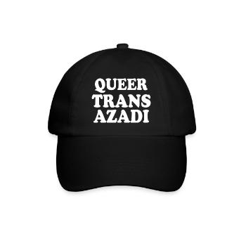 Queer trans azadi - Baseballkappe - Schwarz/Schwarz - Vorne