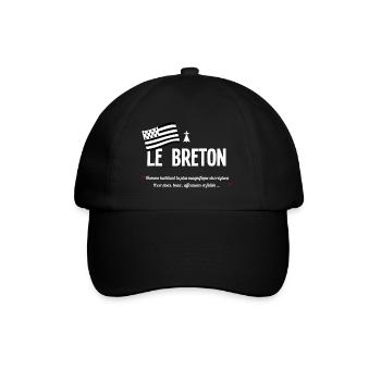 Le breton - Casquette classique - noir/noir - Devant