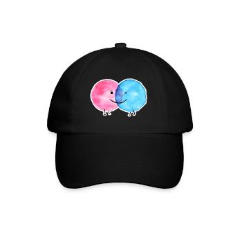 DOTLOVE ICH LIEBE DICH WASSERFARBE - Baseballkappe - Schwarz/Schwarz - Vorne