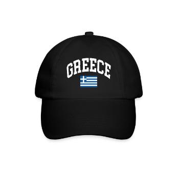 Greece Flag - Baseball Cap - black/black - Front