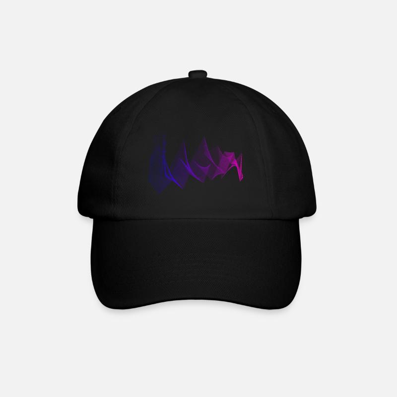 Waves abstract - Baseball Cap - black/black