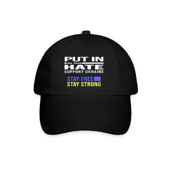 liberté ukraine paix pas poutine puck futin - Casquette classique - noir/noir - Devant