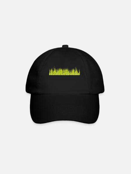 Grass green meadow nature as a take away balcony - Baseball Cap - black/black