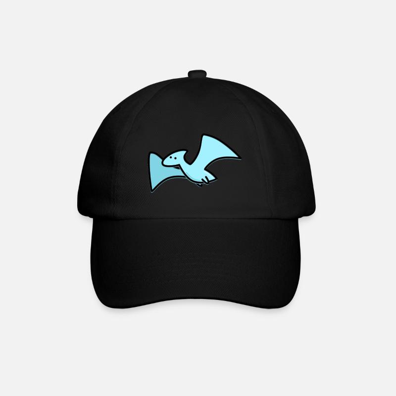 Süßer Dino - Baseballkappe - Schwarz/Schwarz