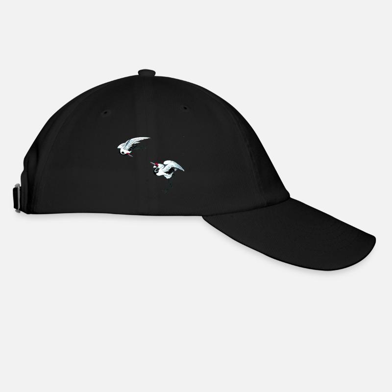 Kranich Shirt LoPi - Baseballkappe - Schwarz/Schwarz