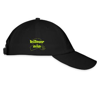 biker sis neon yellow - Baseball Cap - black/black - Right
