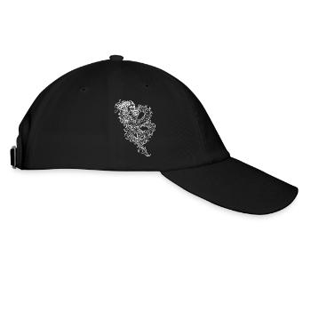 Chinesischer Drache Long - Baseballkappe - Schwarz/Schwarz - Rechts