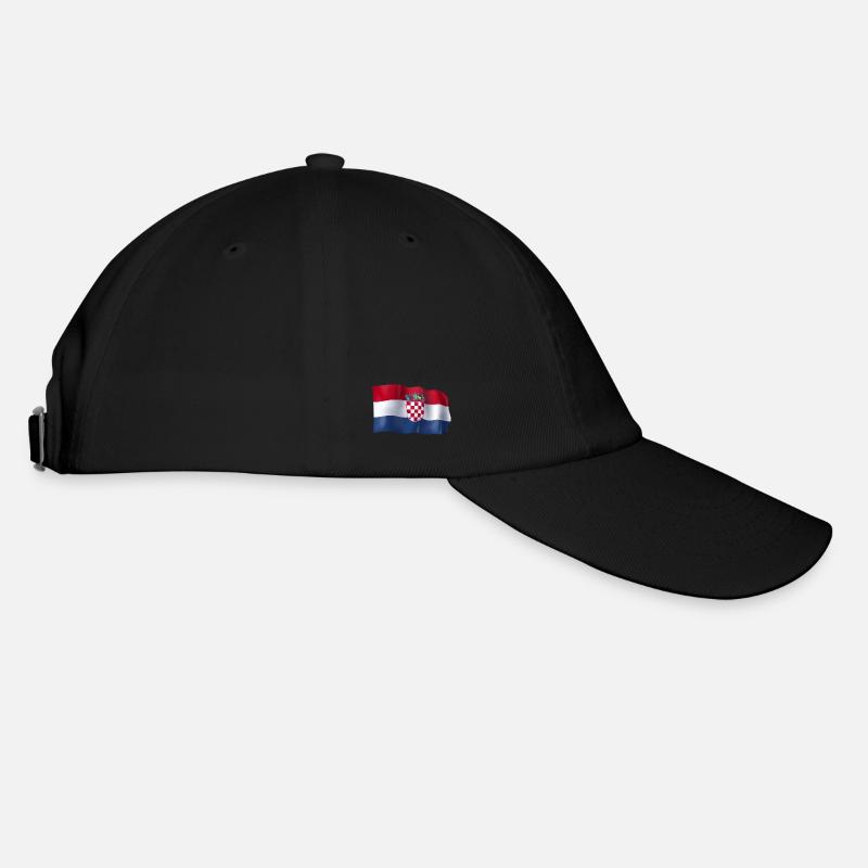 Drapeau de la Croatie - Casquette classique - noir/noir