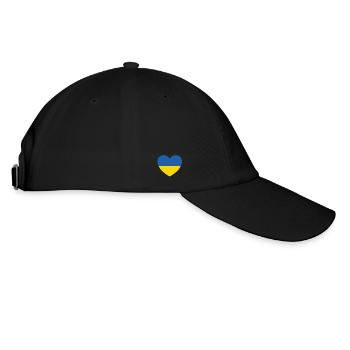 Ukraine Flagge Herz - Baseballkappe - Schwarz/Schwarz - Rechts