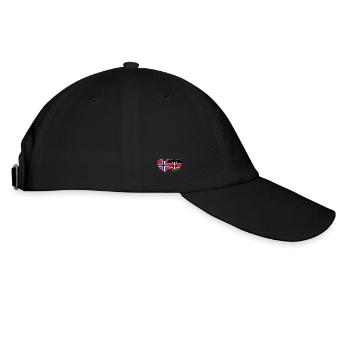 Norway Kenya Flag Heart - Baseball Cap - black/black - Right