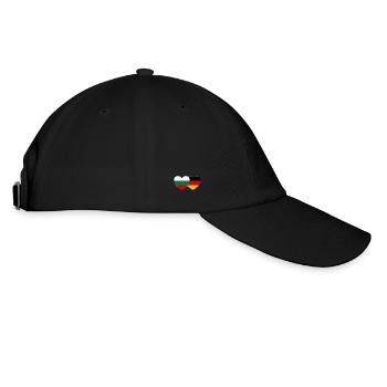 Bulgaria Germany Flag Heart - Baseball Cap - black/black - Right