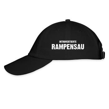 introvertierte Rampensau - Baseballkappe - Schwarz/Schwarz - Links