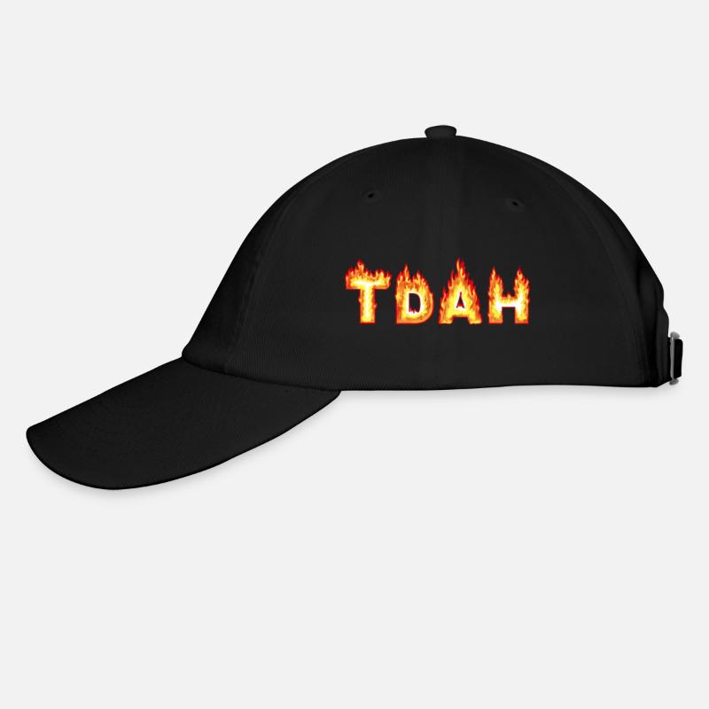 ADHS Flammen - Baseballkappe - Schwarz/Schwarz