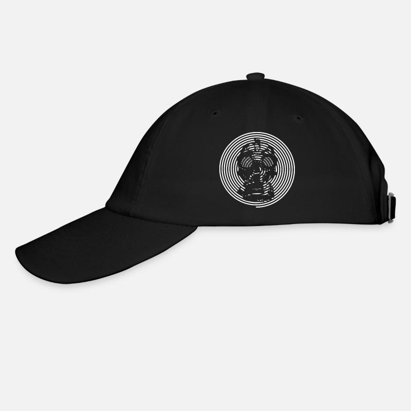 Gasmaske Spirale - Baseballkappe - Schwarz/Schwarz