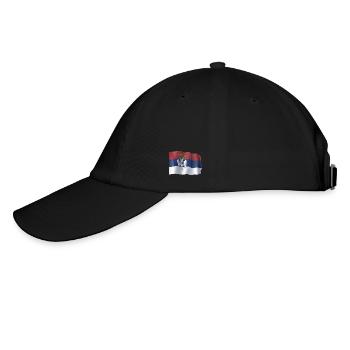 Serbia flying flag - Baseball Cap - black/black - Left