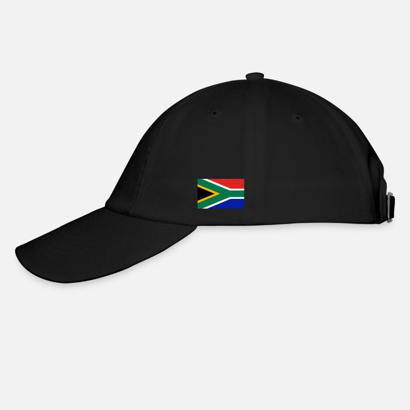 Südafrika Flagge - Baseballkappe - Schwarz/Schwarz
