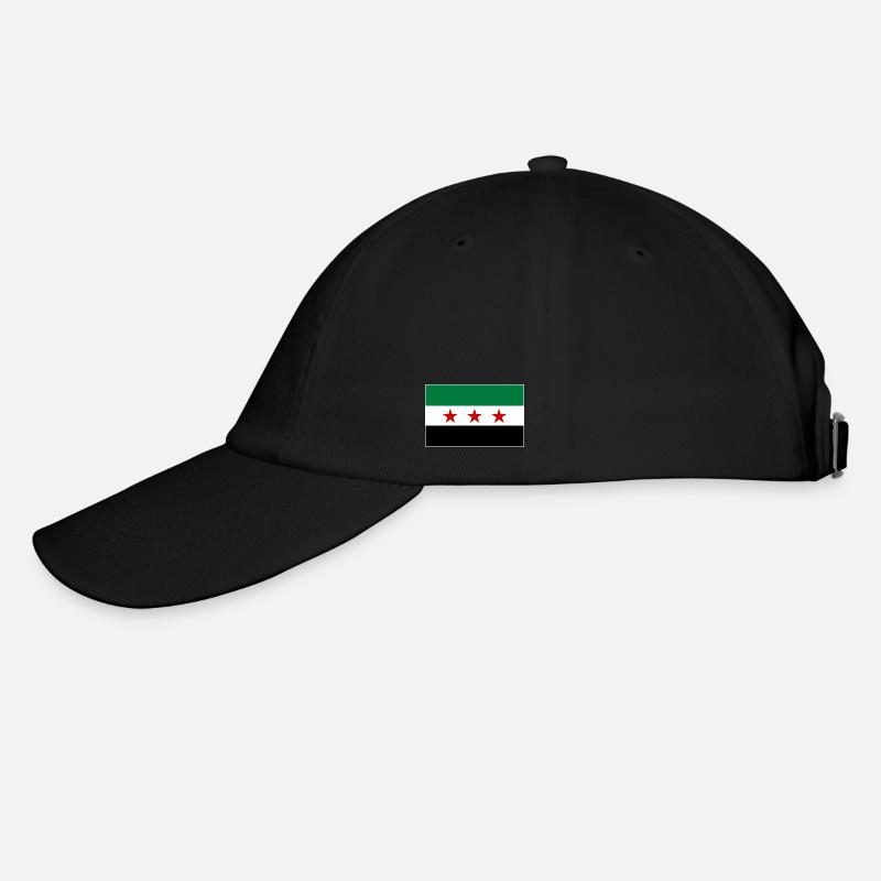 Syrien Flagge - Baseballkappe - Schwarz/Schwarz