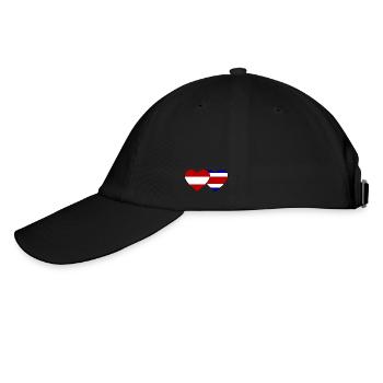 Autriche Costa Rica Drapeau Coeur - Casquette classique - noir/noir - Gauche
