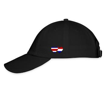 Costa Rica Holland Flag Heart - Baseball Cap - black/black - Left