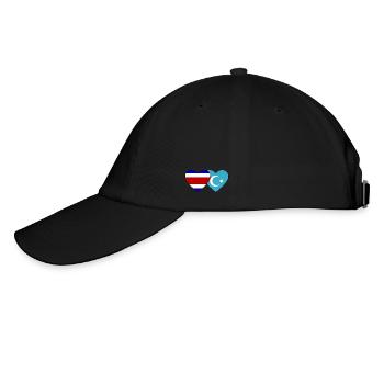 Coeur de drapeau ouïghour du Costa Rica - Casquette classique - noir/noir - Gauche