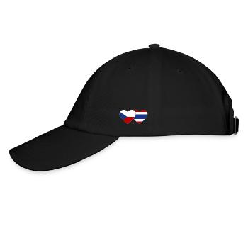 Tschechien Thailand Flagge Herz - Baseballkappe - Schwarz/Schwarz - Links