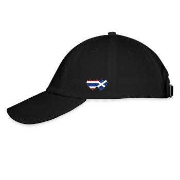 Coeur de drapeau de Thaïlande Ecosse - Casquette classique - noir/noir - Gauche