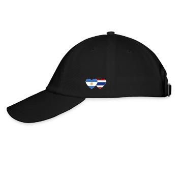 Argentinien Thailand Flagge Herz - Baseballkappe - Schwarz/Schwarz - Links