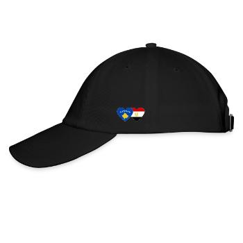 Kosovo Egypt Flag Heart - Baseball Cap - black/black - Left
